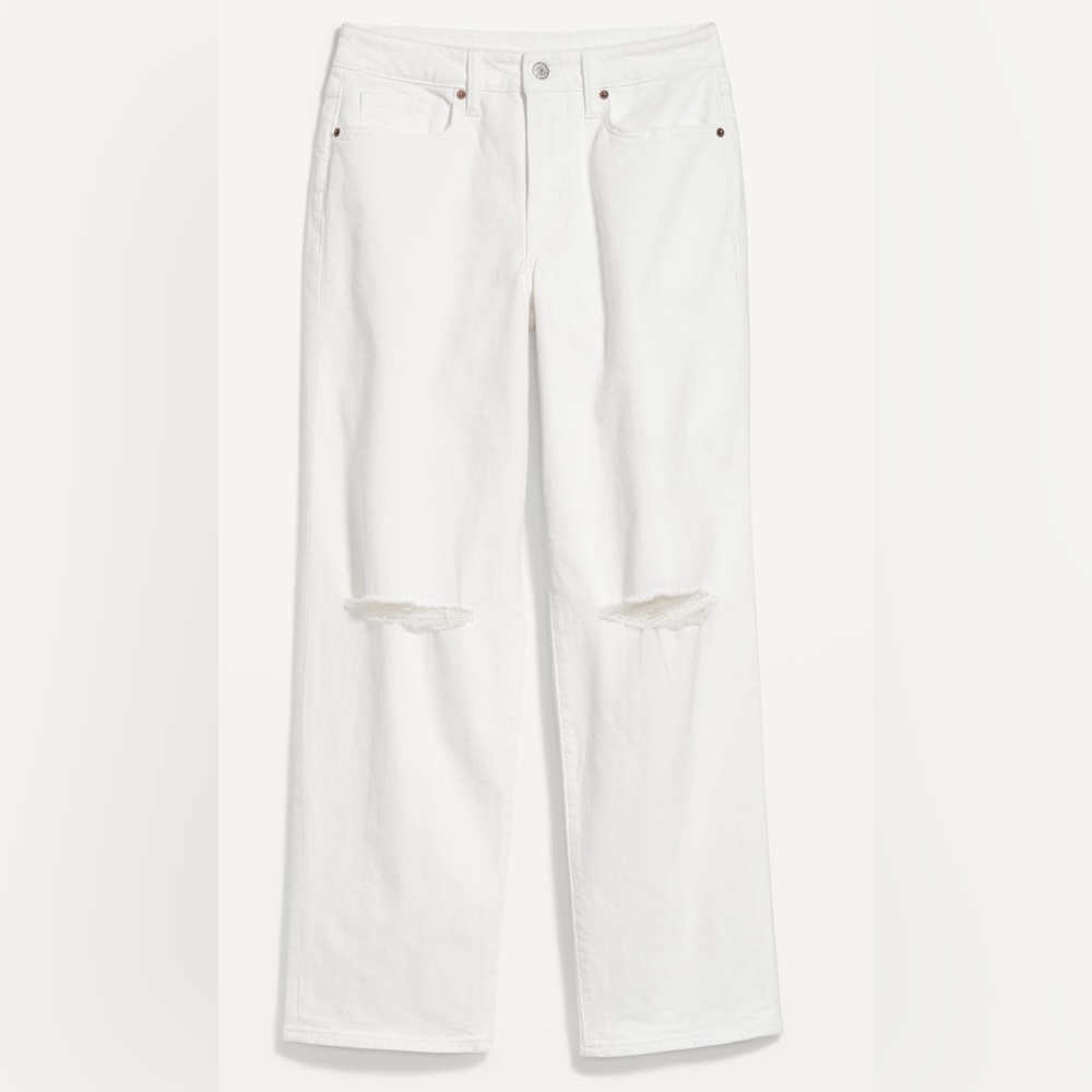 Old Navy | Women's High-Rise OG Loose Jeans | 6 | White